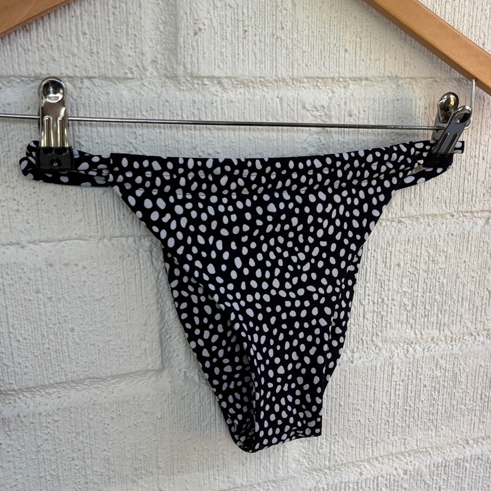 Blackbough Black & White Polka Dot Bikini Set sz S - Picture 4 of 8